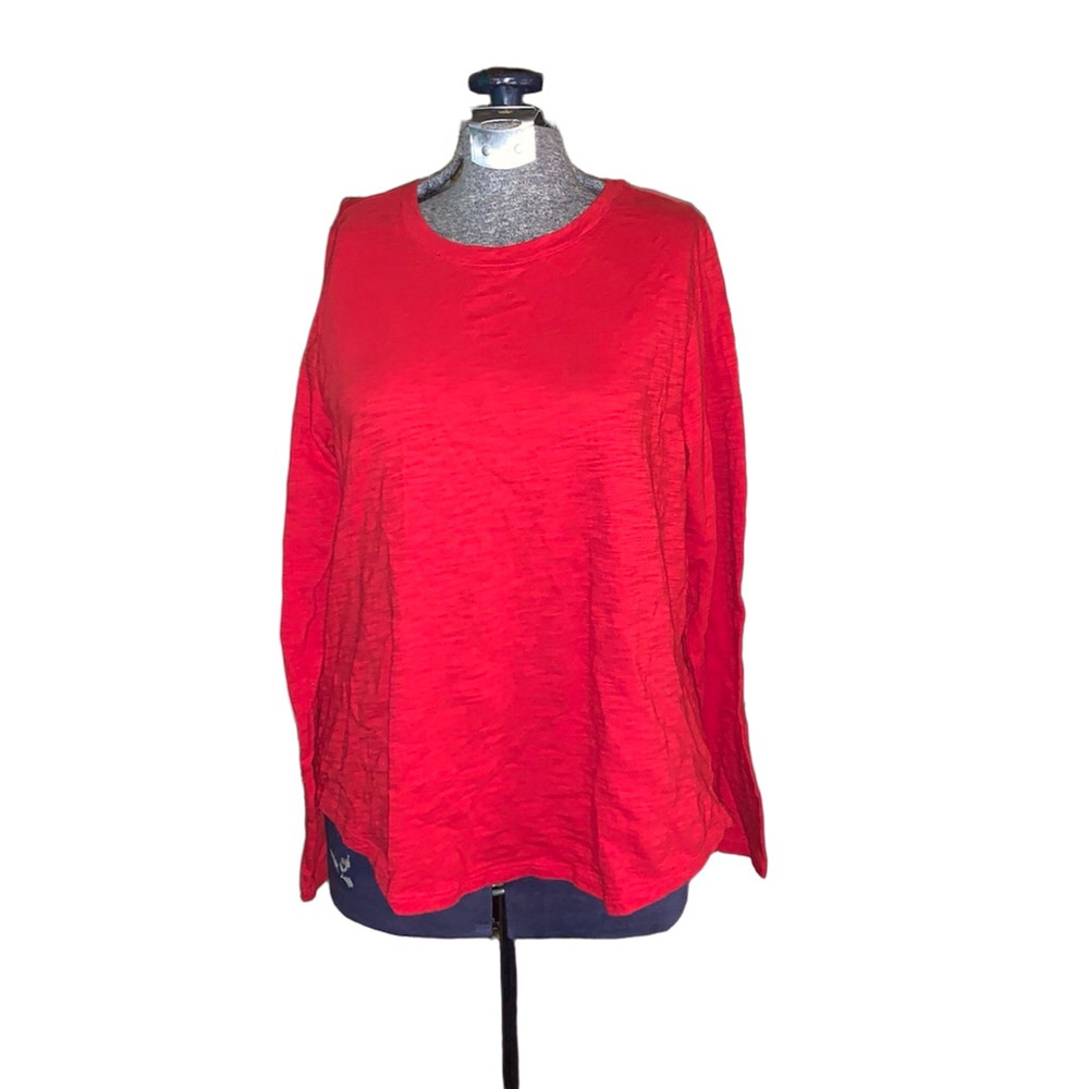 Women's Old Navy Red Everywear Long Sleeve Tee Shirt Size M